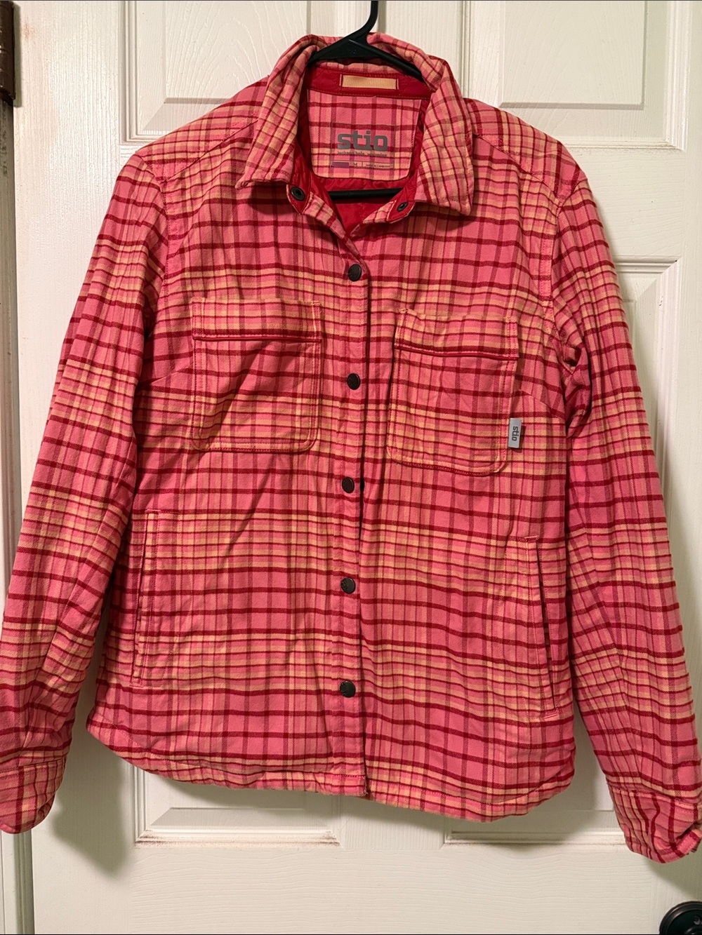 Stio Pink and Yellow Plaid Women's Jacket